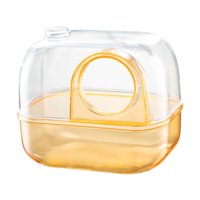 Magideal - Baño De Arena Para Hámster, Lavabo De Baño Para Hámster, Transparente, Extraíble, Baño Para Hámster, Contenedor De Arena Para Excavación, Erizo, Hurón Naranja