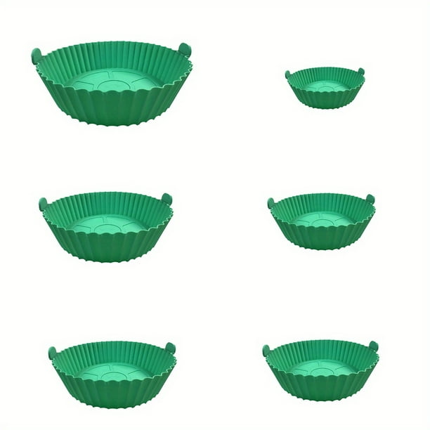 6pcs, Silicone Air Fryer Liners, 6 Different Sizes Air Fryer Liners Pots, Silicone Basket Bowls, Reusable Baking Trays, Oven Accessories, Baking Tools, Kitchen Gadgets, Kitchen Accessories, Home Kitch