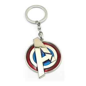 Total Click - Llavero Metalico Premium Escudo Capitan America Avengers