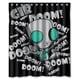 thumbnail image 1 of Cortina de ducha de Invader Zim con estrellas brillantes, juego de cortinas de baño con ganchos, tamaño 60 x 72 pulgadas, 1 of 3