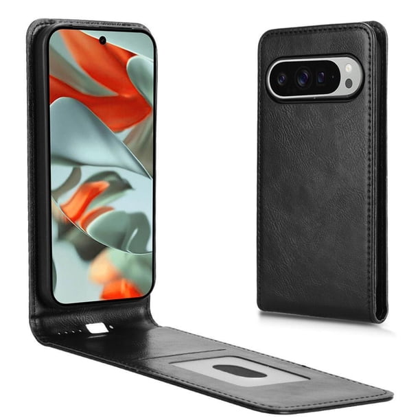Funda tipo folio para Google Pixel 9 con soporte magnético y protección para la cámara Negro
