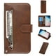 thumbnail image 1 of Funda con Cremallera para Samsung Galaxy S10 Plus, Carcasa Cartera de Cuero PU con Soporte y Tarjetero, 1 of 5