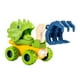 thumbnail image 2 of presione el juguete educativo del camión del dinosaurio, camión de la construcción del vehículo de la ingeniería para los niños pequeños Verde, 2 of 5