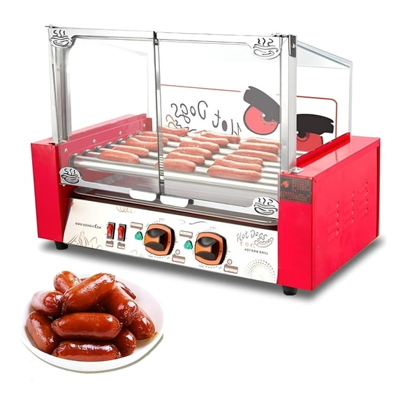 Parrilla Hot Dog Rostizador Vienesas Calentador Pan 7 Roller