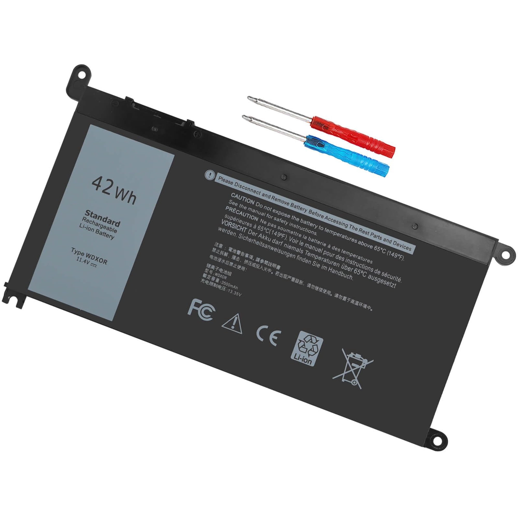 Dmkaollk - Batería De Ordenador Portátil Wdx0r 42wh Para La Serie Dell Inspiron