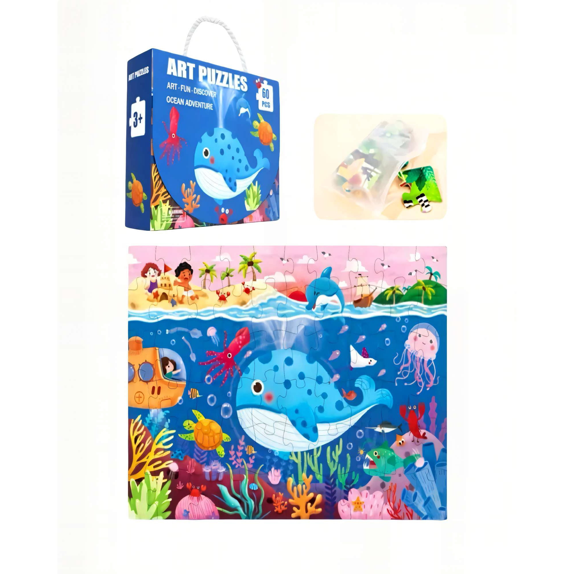 Genérico - Rompecabeza Para Niños De 60 Piezas Submarino 44cm X 31cm