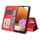 thumbnail image 5 of Funda tipo cartera FOXDOCK para Samsung Galaxy A32 4G , diseño girasol en relieve, cuero PU, cierre magnético, soporte y tarjetero, 5 of 5