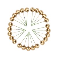 Magideal - 25 Piezas De Bola Para Decoración De Tartas, Decoración Para Tartas, Decoración Para Cupcakes, Púas Para Tartas, Bolas Para Tartas, Bricolaje Para 5 Áurea 2.5Cm