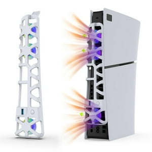 Ventilador Aaronmei Enfriamiento Ps5 Slim Rgb Blanco