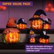 thumbnail image 3 of Decoraciones de Halloween JOYIN, 6 unidades, con LED, diseño de calabazas iluminadas, 3 of 9
