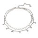 thumbnail image 4 of Collar Fiocias Choker Doble de Lentejuelas y Dijes Plata, 4 of 5