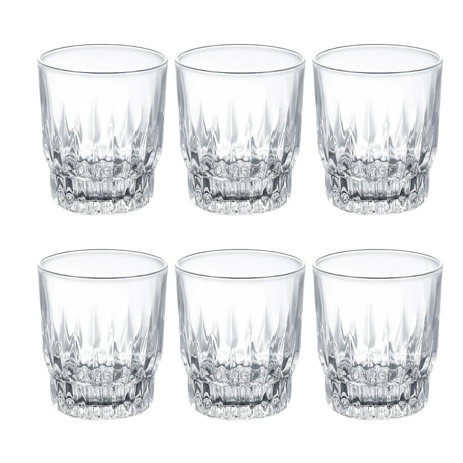 Cristar - Set 6 Vasos Trago Bajo Torino Bebidas Jugos Allegra 280ml