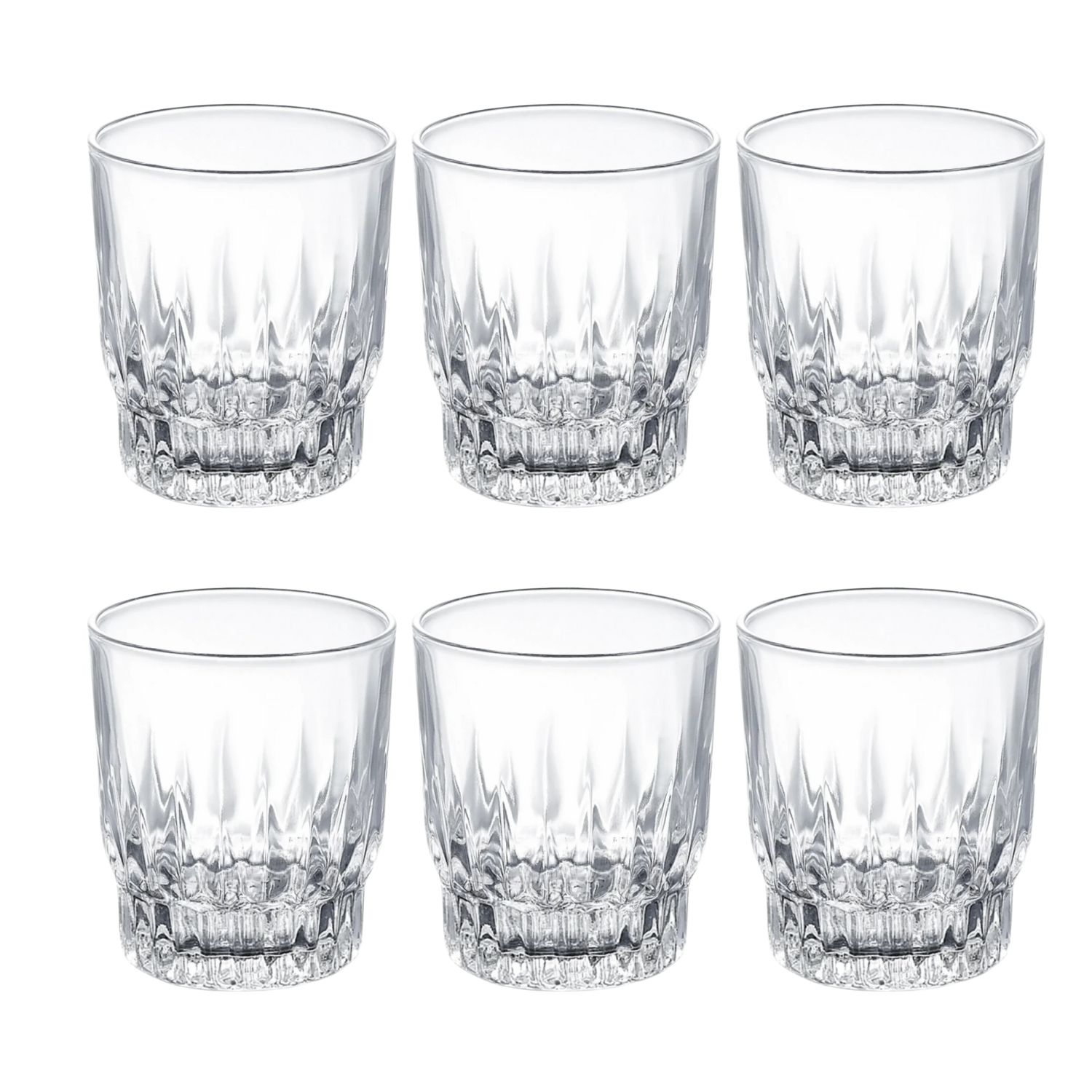 Cristar - Set 6 Vasos Trago Bajo Torino Bebidas Jugos Allegra 280Ml