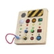 thumbnail image 4 of Juguete Montessori Juguete de viaje Juguete de desarrollo de habilidades motoras finas Tablero de interruptor LED, juguete de madera para niños de 1 2, 4 of 5