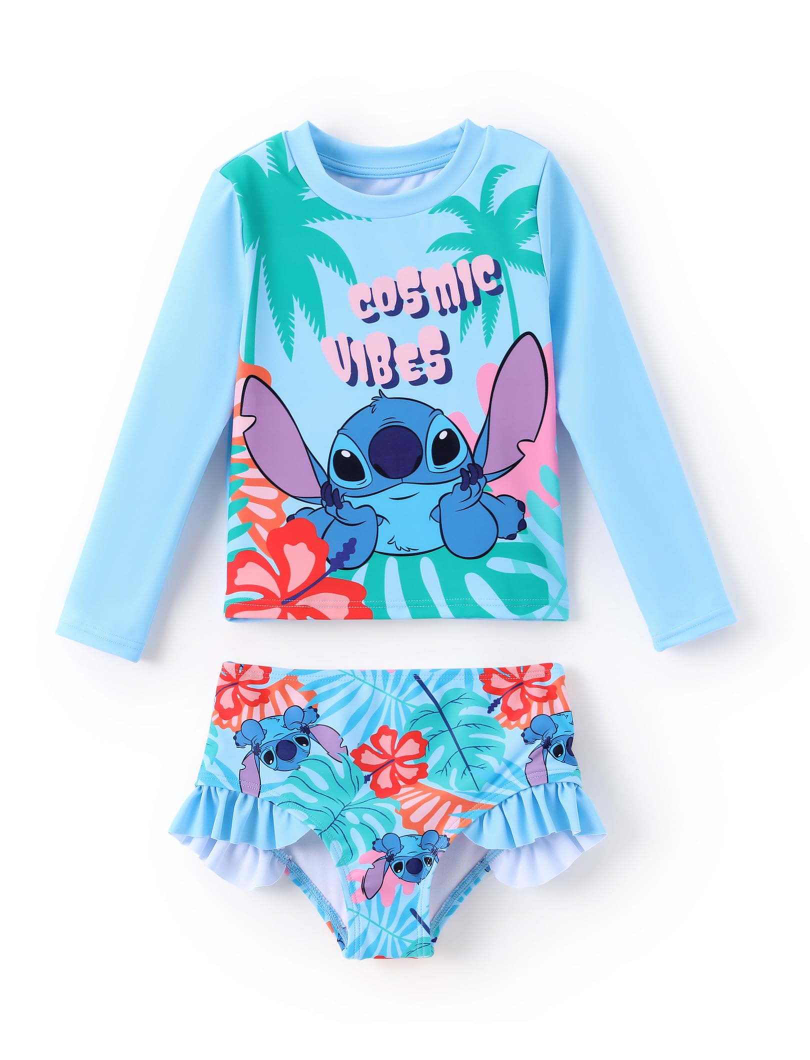 Traje De Baño Disney Lilo & Stitch Tankini Para Niña De 6 A 7 Años, Upf 50+