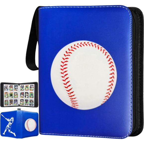 Carpeta Para Tarjetas De Béisbol De 900 Bolsillos 3 Anillos Con Cierre De Cremallera