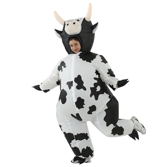 Disfraz inflable de vaca RHYTHMARTS para Navidad para adultos