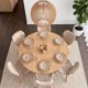 thumbnail image 5 of Comedor Mesa Redonda Equiz Wood 120cm + 6 Sillón Rubik Velvet Beige, 5 of 6