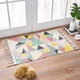 thumbnail image 2 of Alfombra Minimalista Estampada Boho Tejida a Mano Con Borlas, 2 of 3