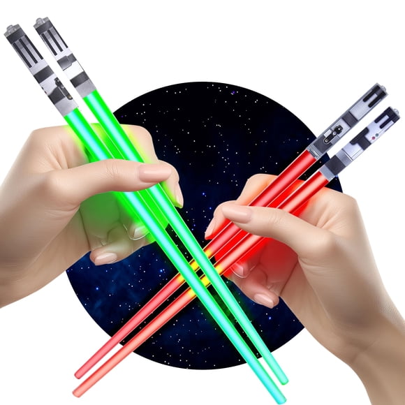 Palillos ChopSabers LED iluminados estilo Star Wars - Juego de 2 pares