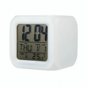 Genérico - Reloj Cubo Led Despertador Digital Cambia Color