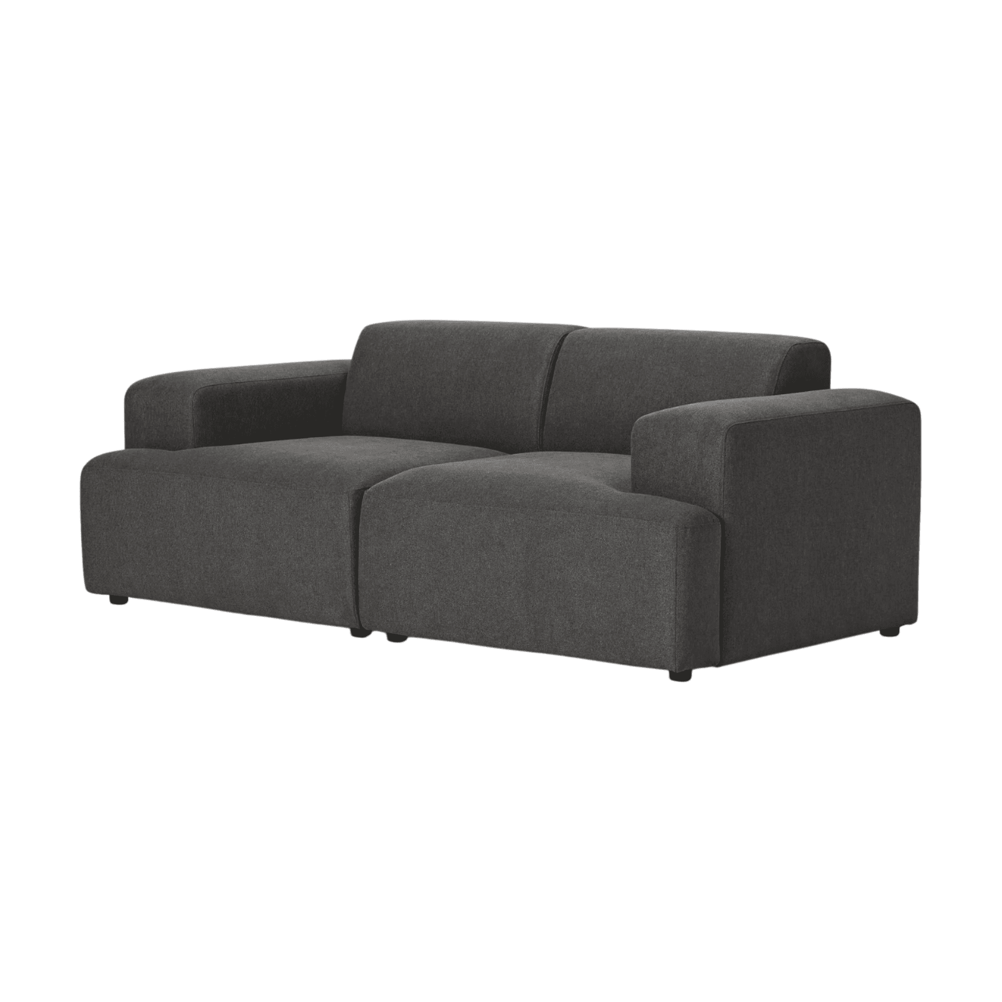 Franjawood - Sofa Gaspar 2 Cuerpo Gris Oscuro