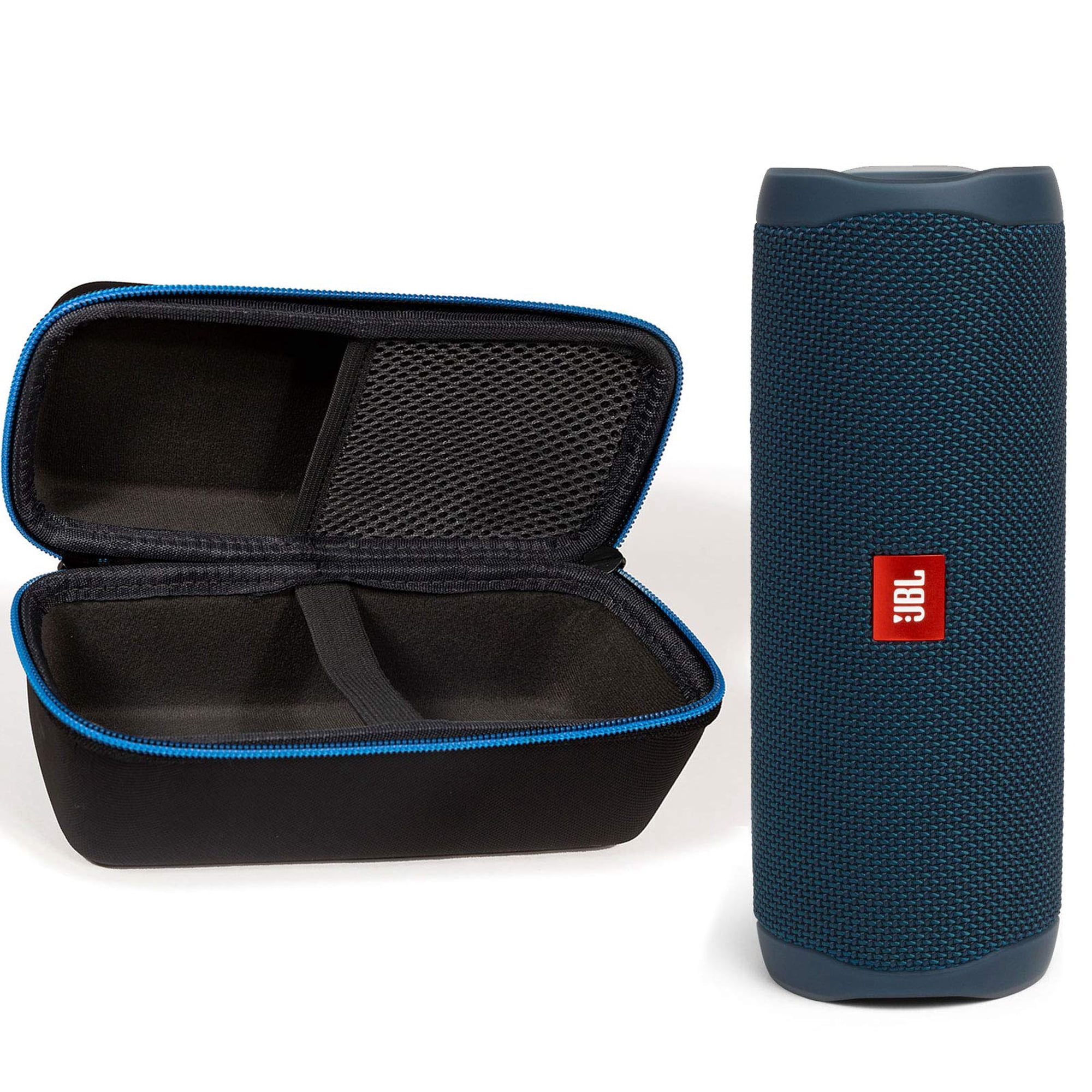 Altavoz Bluetooth Jbl Flip 5 Resistente Al Agua Con Divvi! Funda Azul