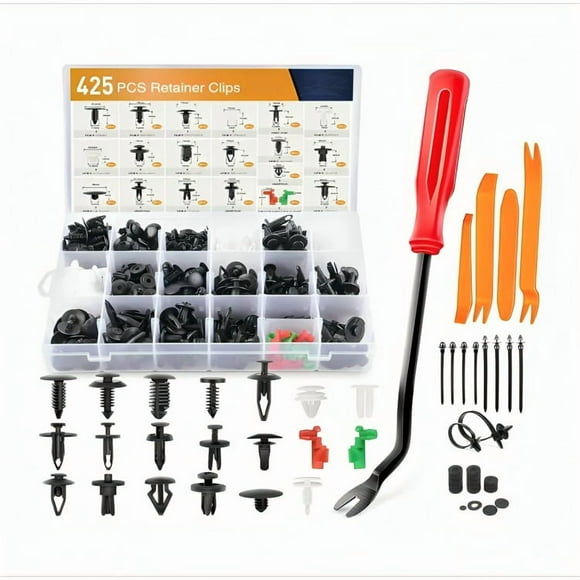 Set 460 Clips Broches Puerta Parachoque Auto Tapabarro Reten