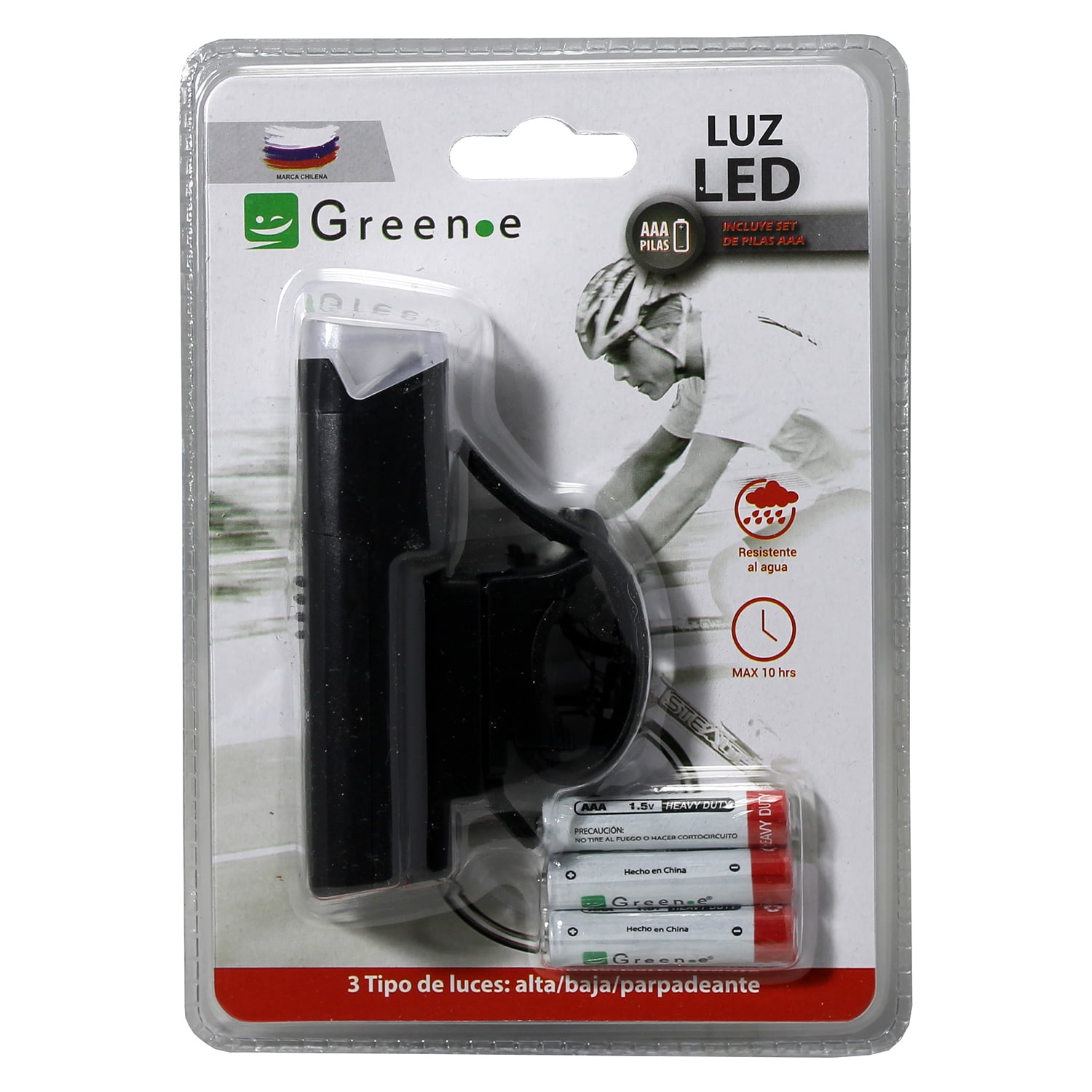 Green E - Luz Led Bicicleta Delantera Blanca
