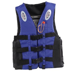 Ioensy - Chaqueta De Natación Equipo Deportivo Chaleco Salvavidas Portátil Para Navegación A La Deriva Navegación S Azul