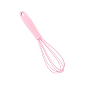 Bothyi - Batidor De Silicona Utensilio De Cocina Mezclador Antiarañazos Batidor De Huevos Espumoso Rosa