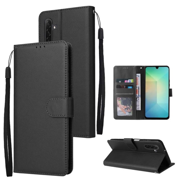 Funda Cartera para Samsung Galaxy A26 5G con Tarjetero, Soporte y Cordón - Protección Negro