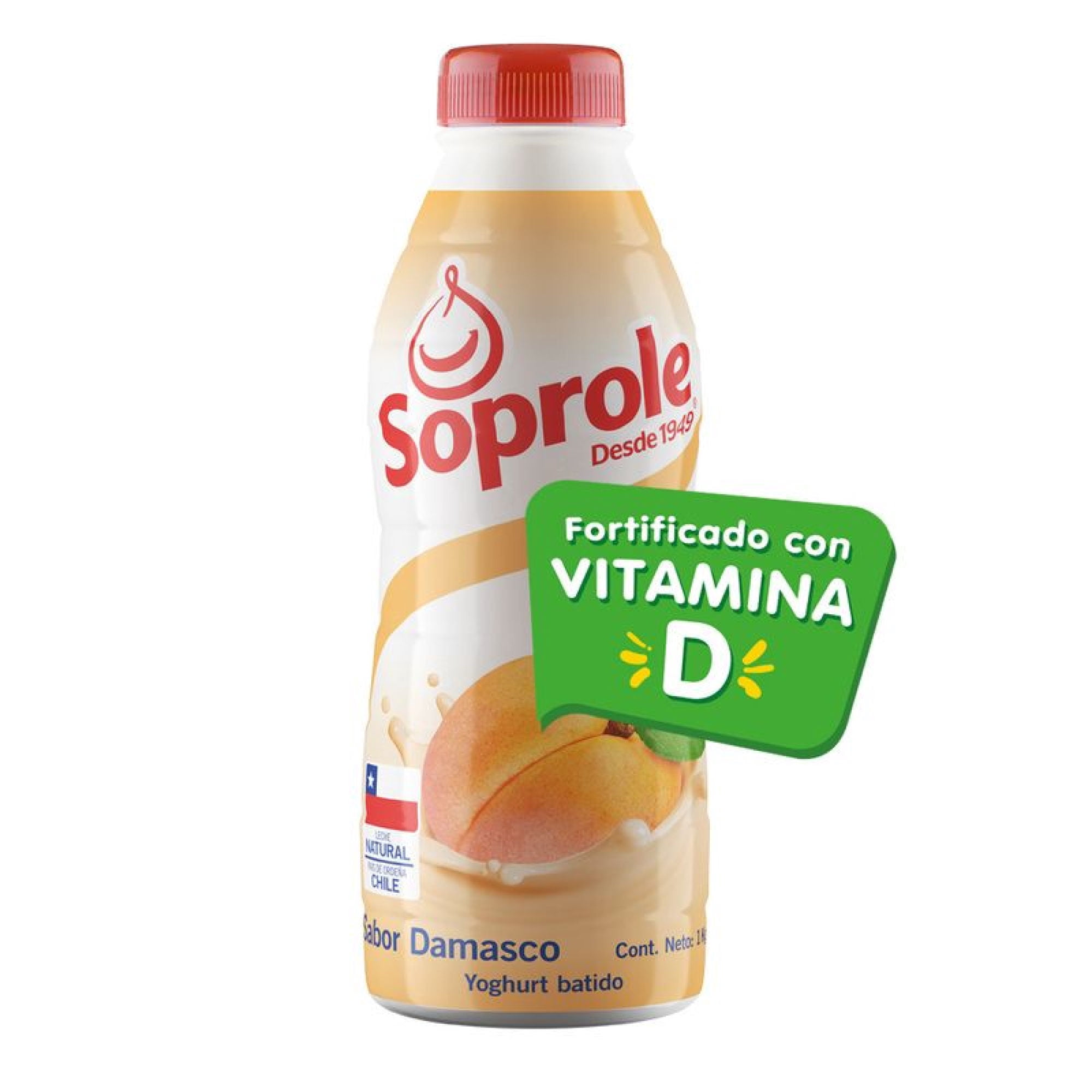 Yoghurt Batido Damasco Botella 1 L Soprole