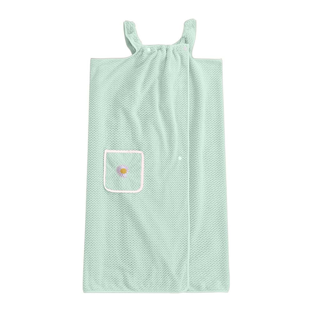 Xusx111 - Seco Absorbe Agua Toalla De Baño Portátil, 2-en-1 Toalla De Baño Portátil Del Albornoz Para Las Mujeres Después De La Ducha Matcha Verde 100 * 130cm