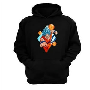 Genérico - Polerón Canguro Goku Negro Talla Xs Unisex