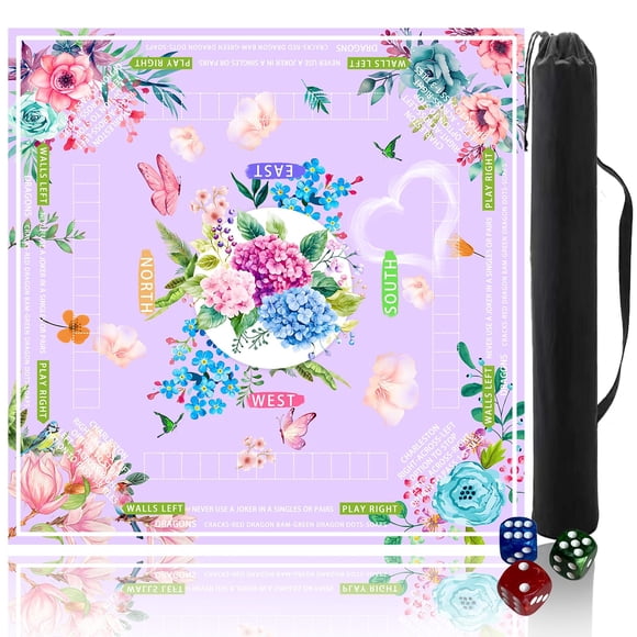 Tapete para Mahjong americano Pittera con bolsa, 80 x 80 cm