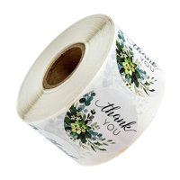 Bothyi - 500 Piezas Gracias Pegatinas Álbum De Recortes Calcomanías Para Hornear Embalaje Boda Verde