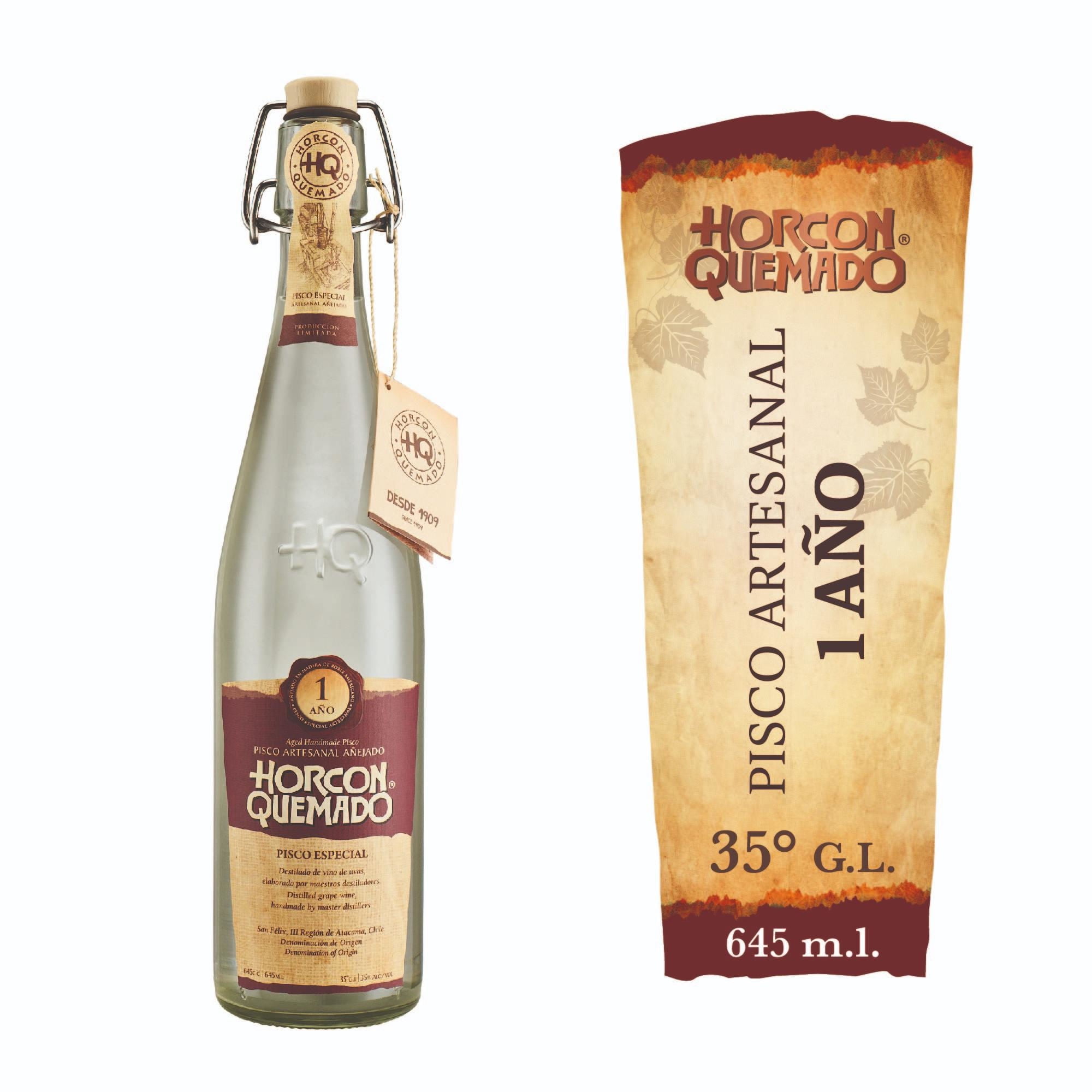 Horcon Quemado - Pisco Artesanal Añejado 35°C Caja