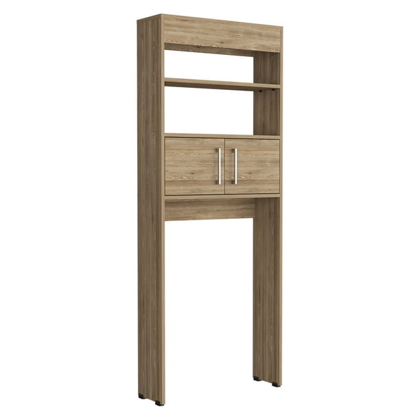 Estante De Baño 2 Puertas 160x62,4x20,3 Cm Café Claro