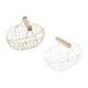 thumbnail image 5 of 2 Cestas De Frutas, Accesorios Para Fotos, Decoración Del Hogar, Mango De Madera, Blanco Y Beige, 5 of 5