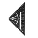 thumbnail image 1 of Herramienta de carpintería cuadrada de carpintero de aleación de aluminio, herramienta de medición de ángulo, regla triangular cuadrada de carpintería pulgadas negro, 1 of 5