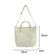thumbnail image 2 of Bolso bandolera de lona de color liso para niña, bolso de estudiante portátil de lona de un solo hombro, 2 of 6