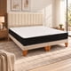 thumbnail image 1 of Cama europea King Mueblería Draje, lino beige, respaldo lineal, con colchón, 1 of 5