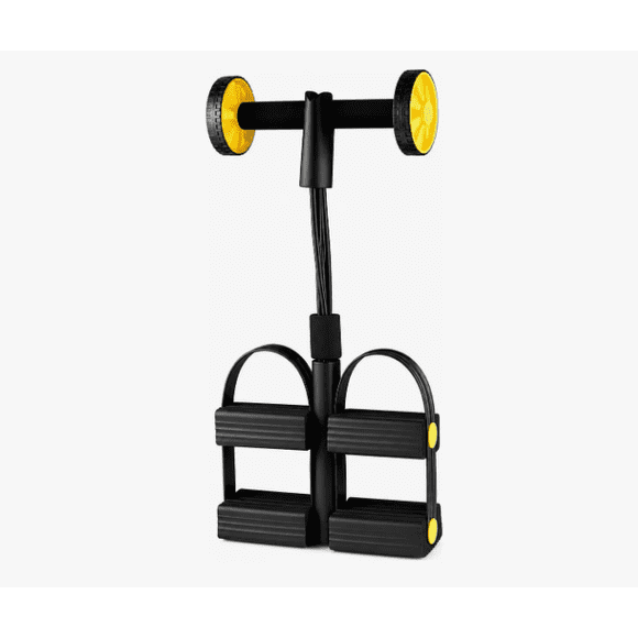 Rueda Abdominal Con Rebote Automático Bandas Elásticas NEGRO