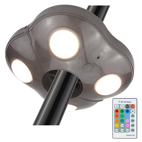 Luz para Sombrilla de Patio BIGMONAT Batería 250 Lúmenes con Control Remoto