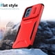 thumbnail image 4 of Funda Resistente para Motorola Moto G22 con Tapa Deslizante y Protección Militar Rojo, 4 of 6