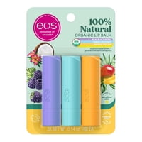 Bálsamo Labial Eos Natural Shea, Paquete De 3, Hidratante