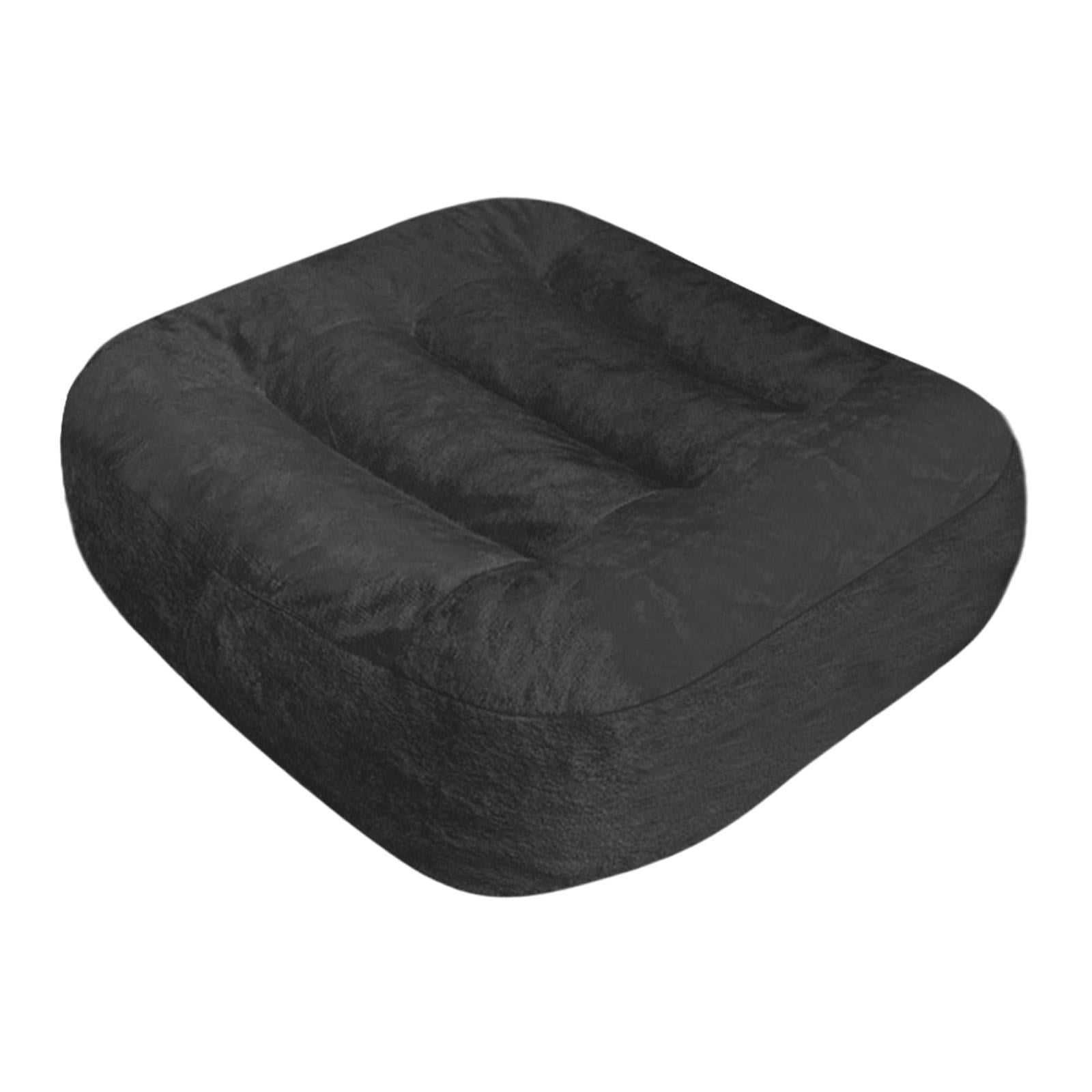 Magideal - Cojín Para Asiento Elevador De Coche, Cojín Para Asiento De Coche, Cojín Para Asiento De Conductor Corto, Portátil, Grueso, Para Sillas De Oficina En Negro