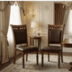 thumbnail image 1 of pack x2 Sillas de Comedor Atenas con Asiento de eco cuero Tallada en las Patas y Respaldo De Madera Americana, 1 of 2