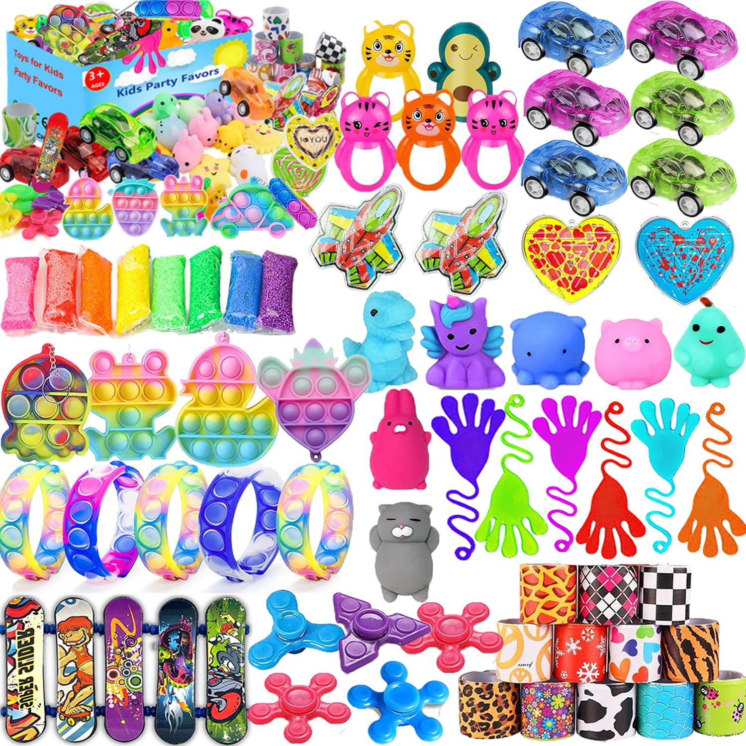 Party Favors Mivanlin, 66 Unidades, Pop Fidget Treasure Box, Juguetes Para Niños